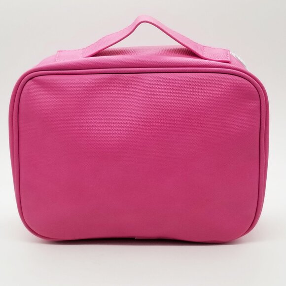 NEW Lancome Pink Cosmetics Makeup Bag Limited Edition 9.5"x7"x3" Travel Barbie - Picture 7 of 16